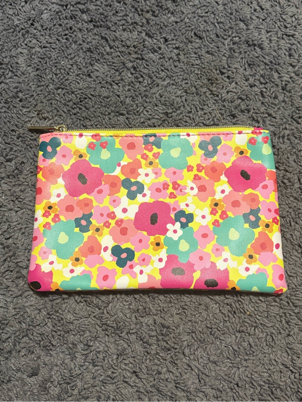 NWOT Lady Jane bright floral zipper pouch